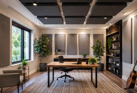 Acoustic foam treating common sound problems in a room
