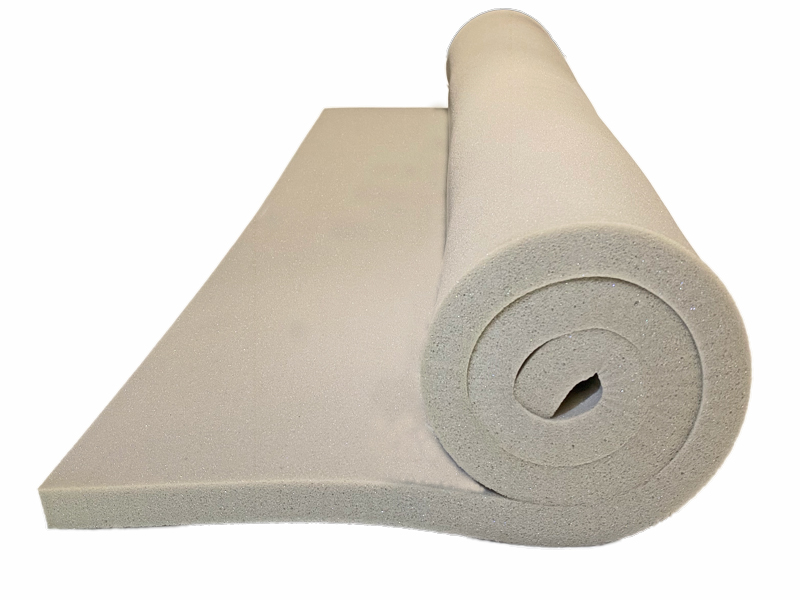 thumbnail interactive-video image 1 of Single Mattress High Density Upholstery Foam - 4x24x48 Custom Cut... 1 of 9
